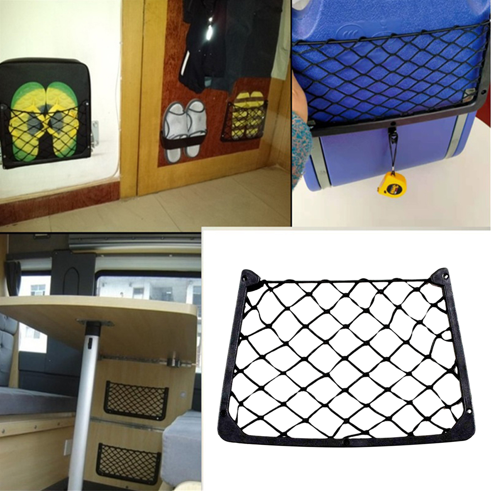 Magazine Holder Rack - Car Seat Back Storage Net Elastic