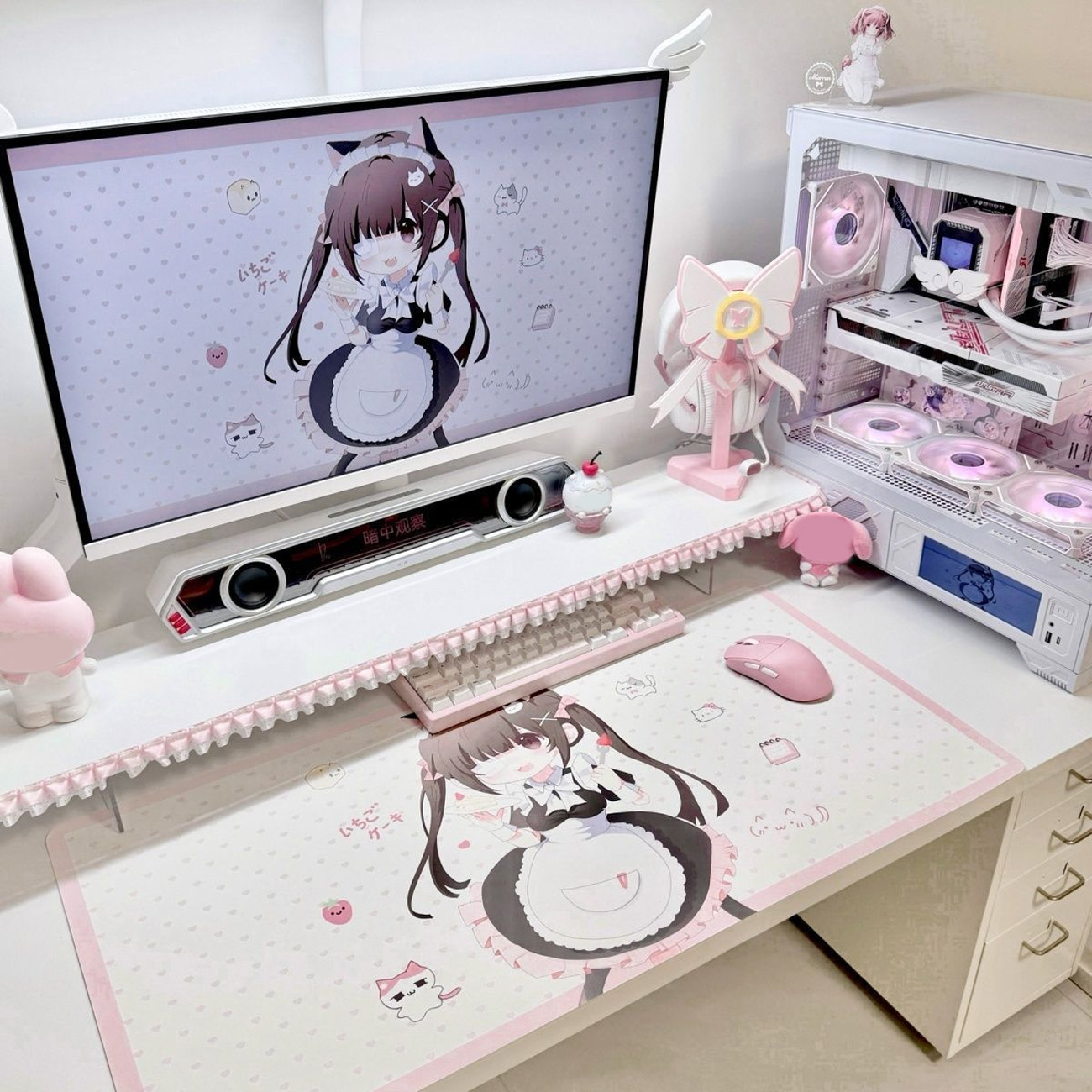 Cute Anime Maid Girl PU Leathe - Leather Desk Pad review and price