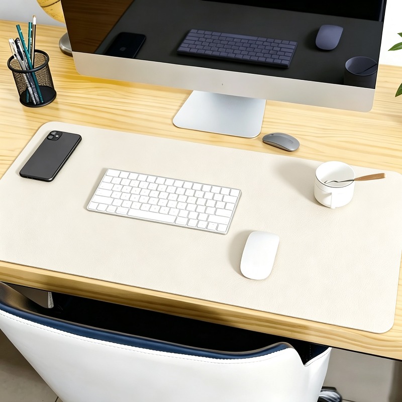 1pc Large Faux Leather Mouse P - Leather Desk Pad review and price