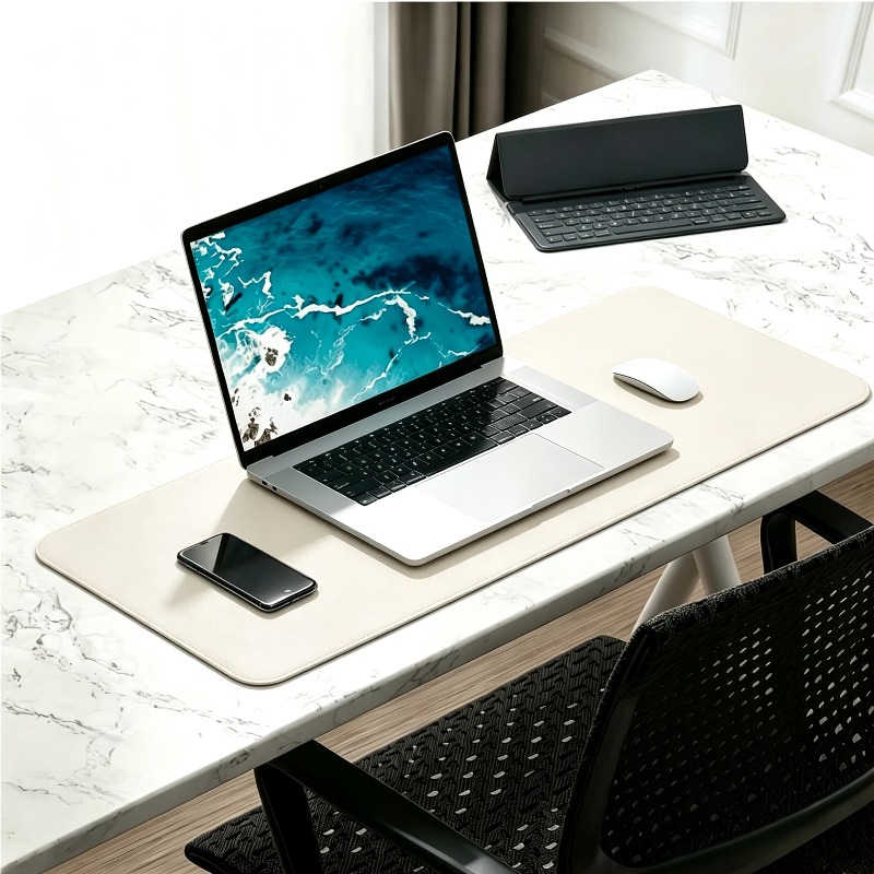 1pc Large Faux Leather Mouse P - Leather Desk Pad review and price